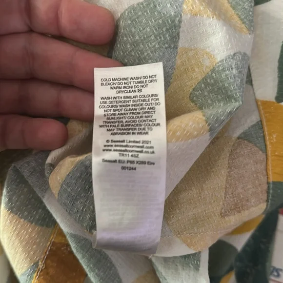 SEASALT CORNWALL Stylish Yellow and Green Leaf Print Dress - Picture 7 of 8